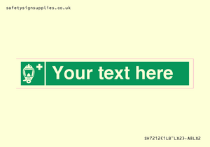 Custom sign safe condition Emergency escape breathing device